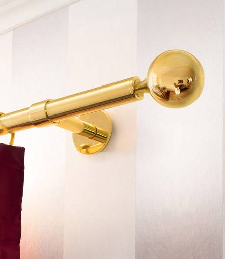 Tringles à rideaux en laiton