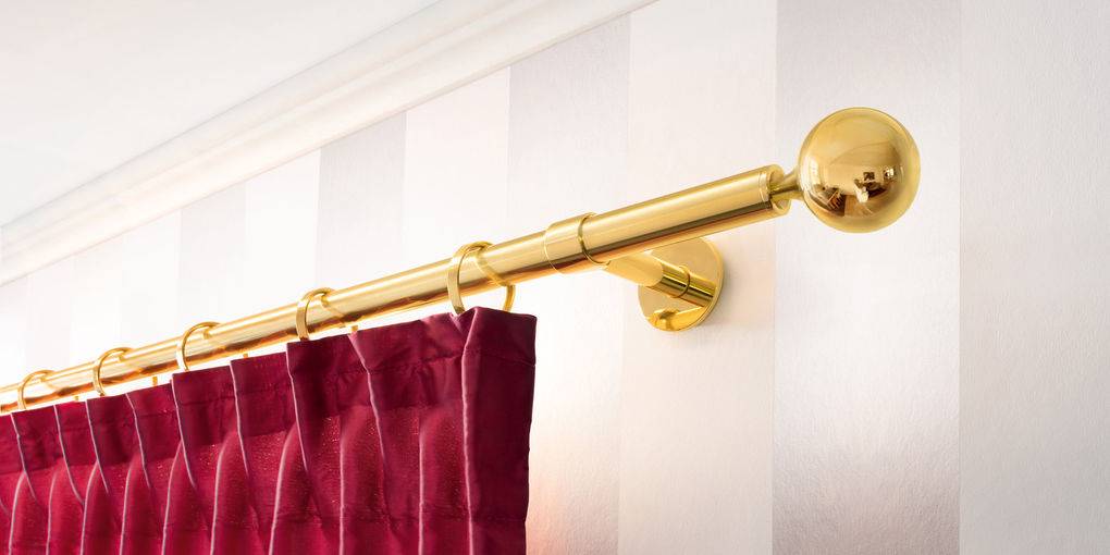 Tringles à rideaux en laiton